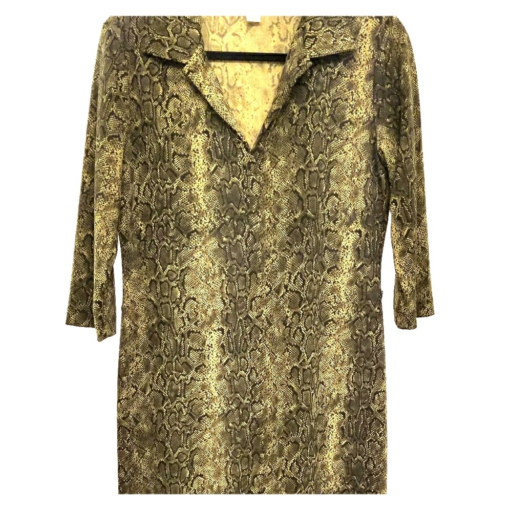 Casual Corner Snake Print Dress Size M